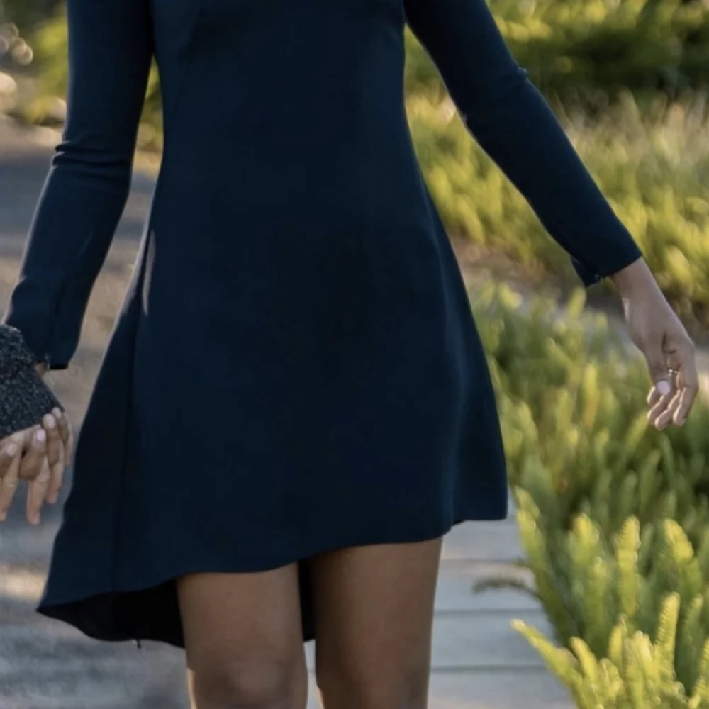 Nha Khanh Navy North Structured Cocktail Party Dress XS